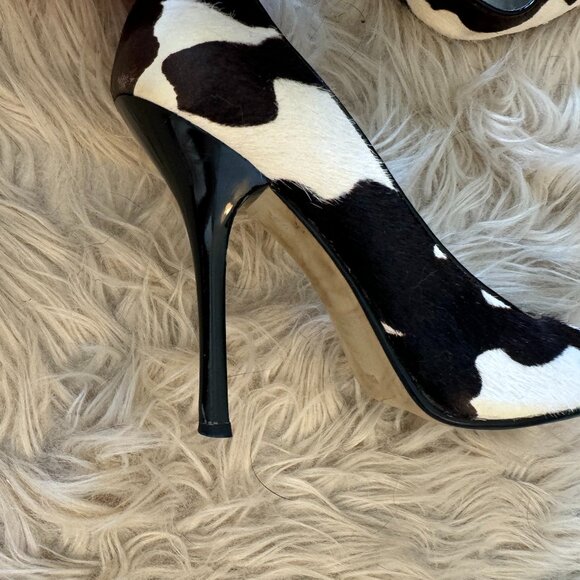 Guess by Marciano stylish faux cow print fur inspired stiletto high heels - Picture 4 of 16